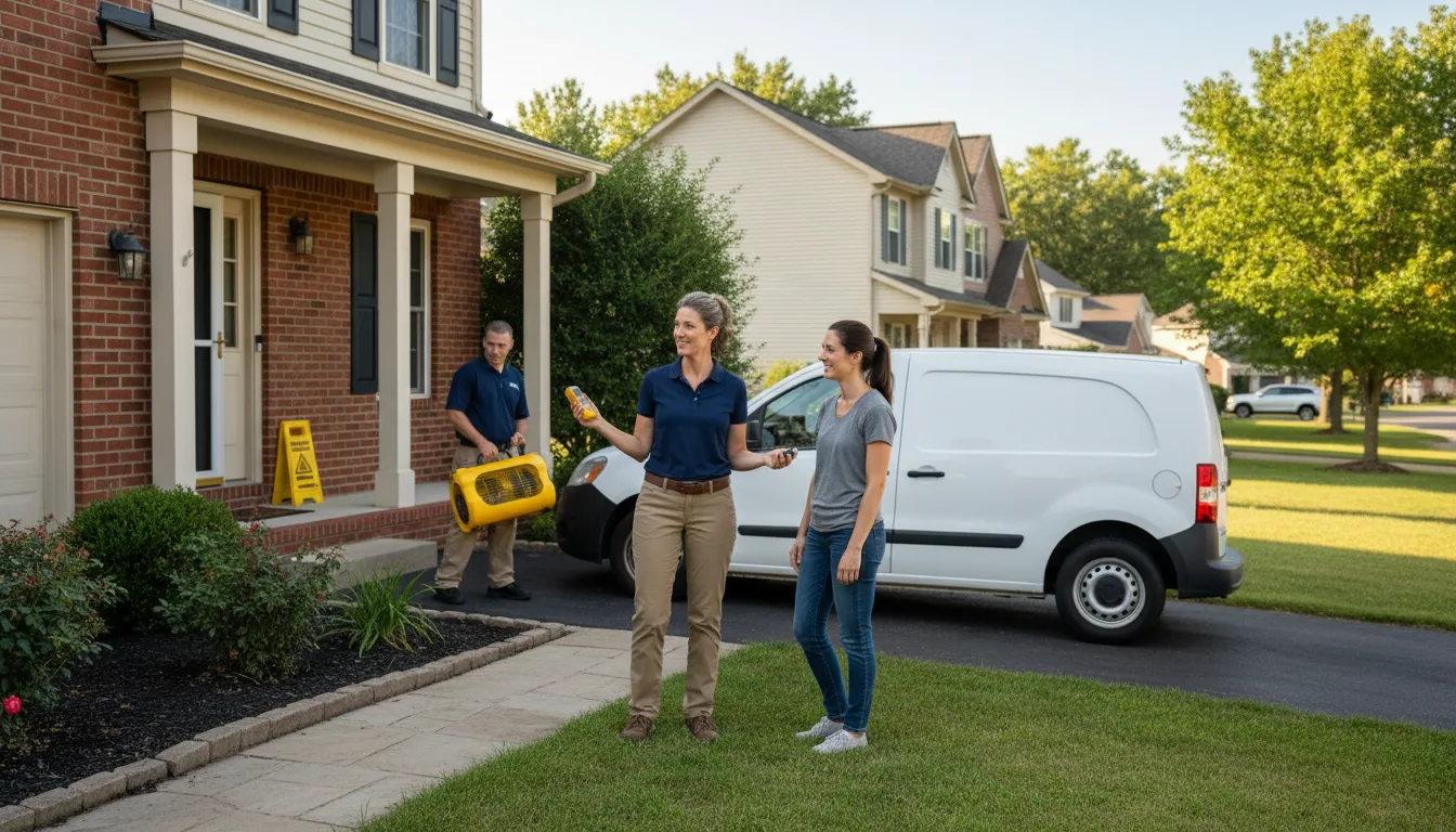 Residential water damage restoration in Wyoming, IL